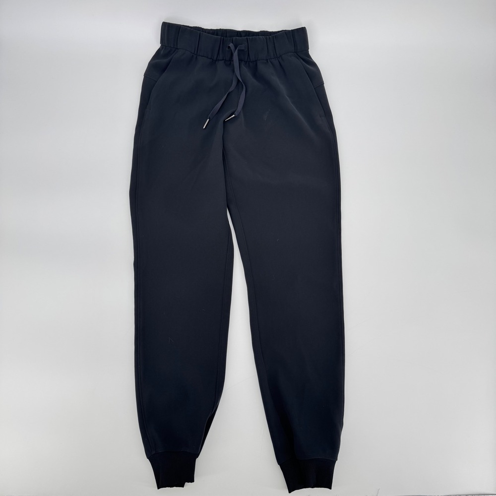 Lululemon Womens Black Joggers Sz 2 Ready To Rulu / Stretch High Rise Sweatpants - Picture 2 of 5